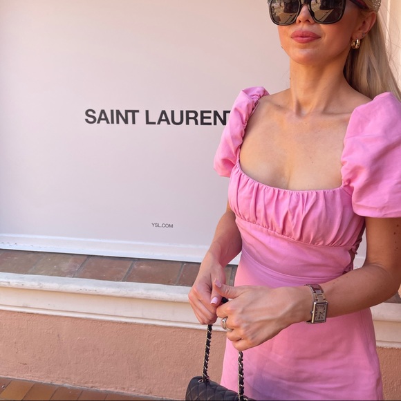 Beautiful Zara pink dress puff sleeve - Picture 8 of 11